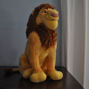 Disney Store MUFASA Lion King 14” Sitting Plush Stuffed Toy